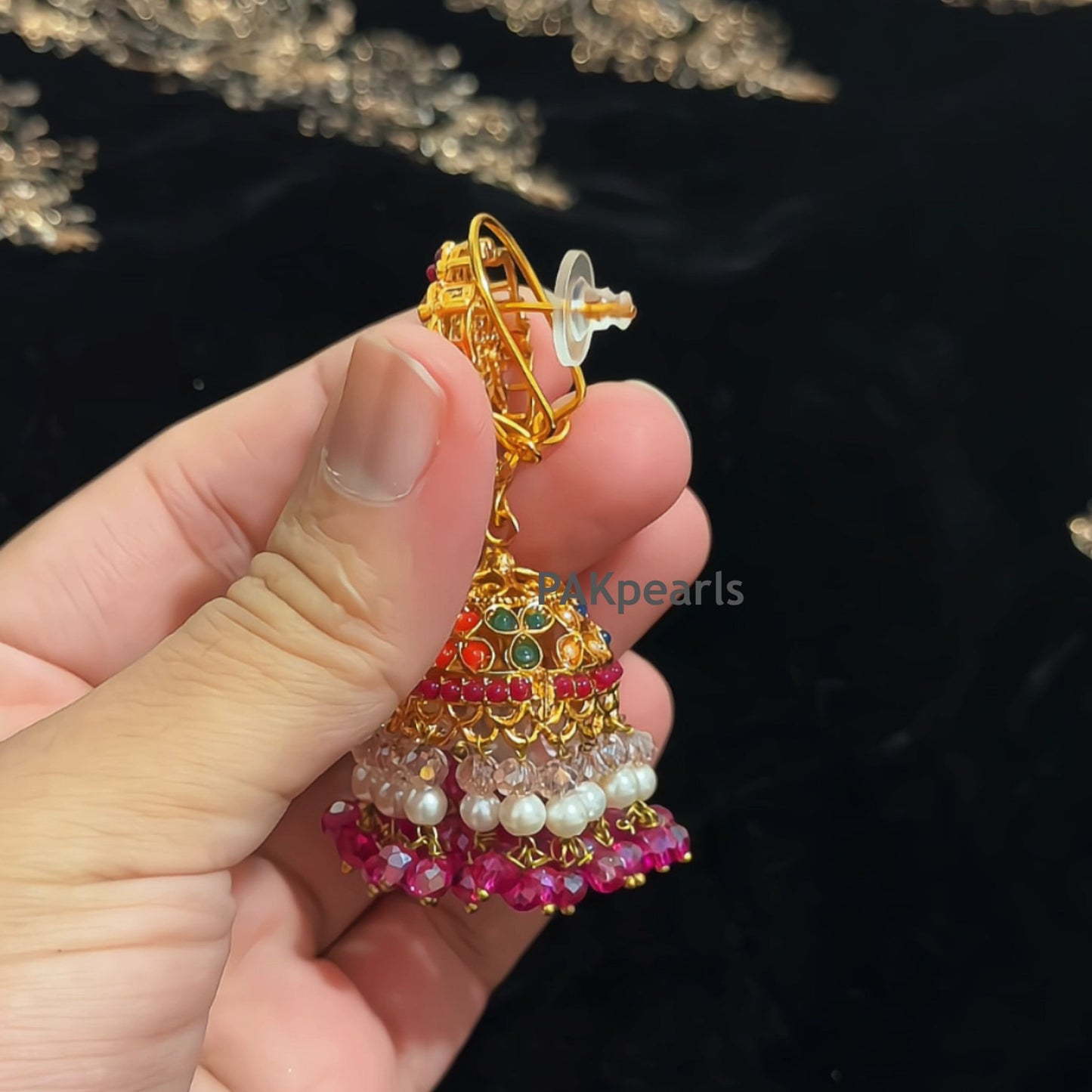 Nauratan Small Pearl Jhamki Earrings - AY09