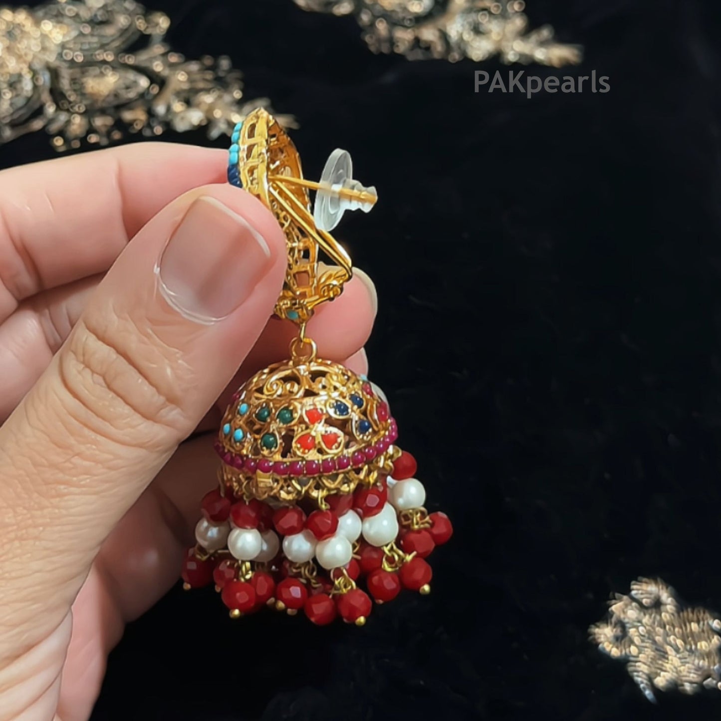 Multicolor Nauratan Jhumki Earrings
