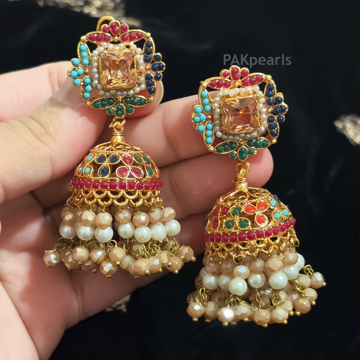 Nauratan Small Pearl Jhamki Earrings - AY09