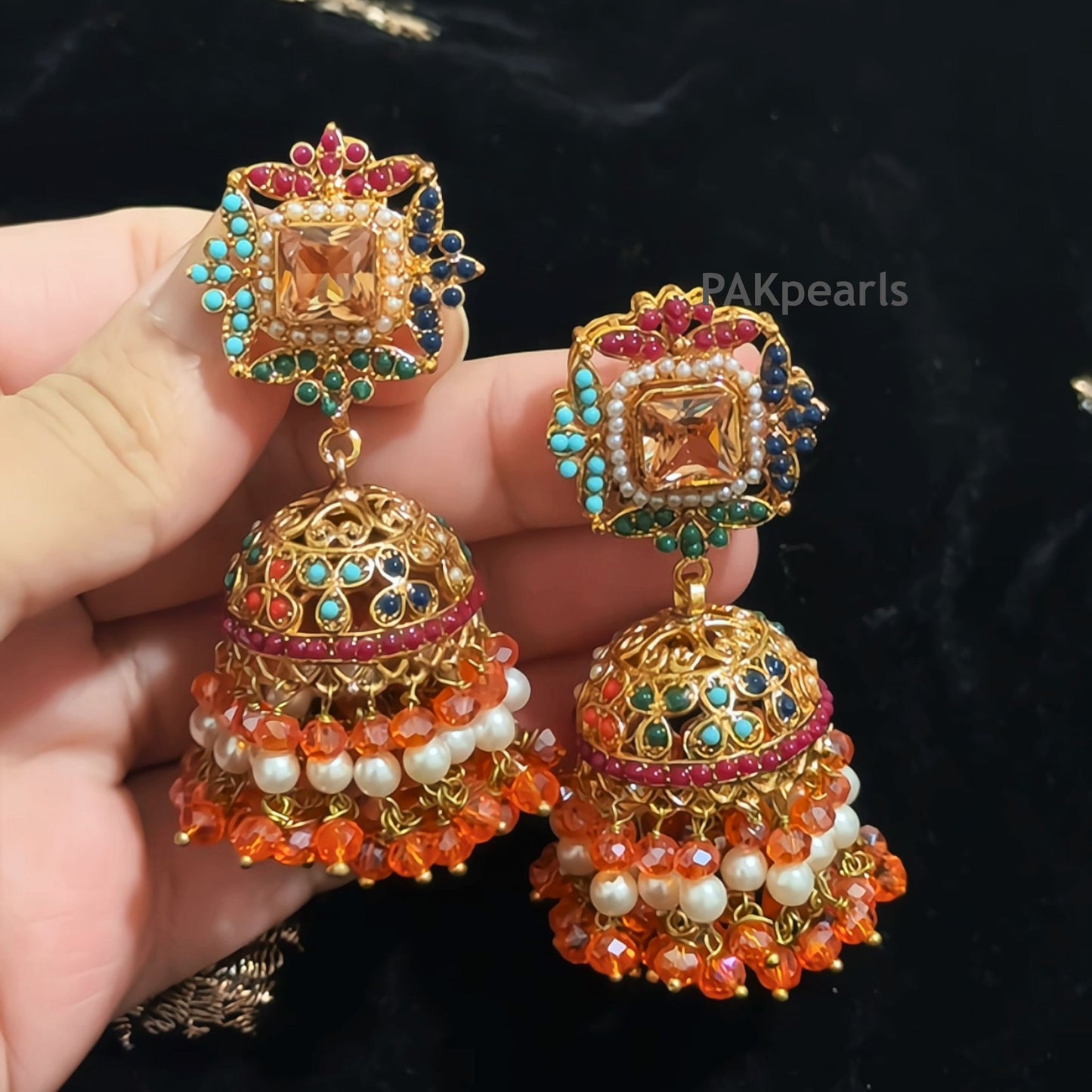 Nauratan Small Pearl Jhamki Earrings - AY09