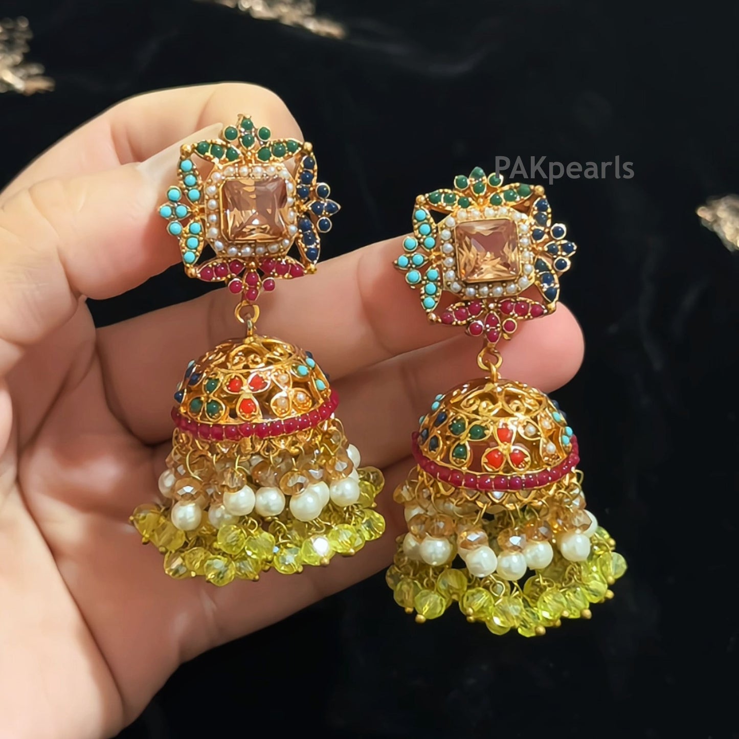 Nauratan Small Pearl Jhamki Earrings - AY09