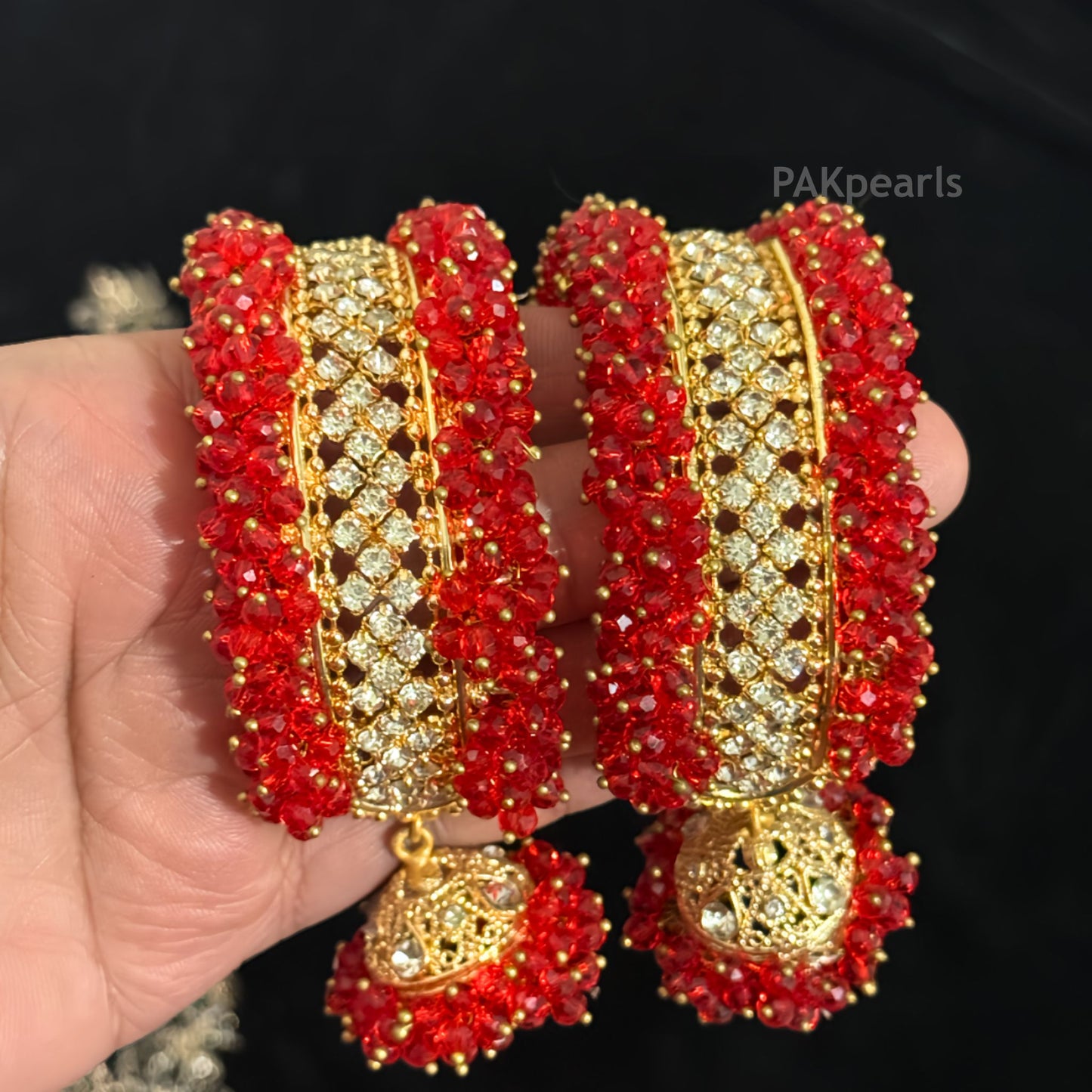 Red Gajra bangles