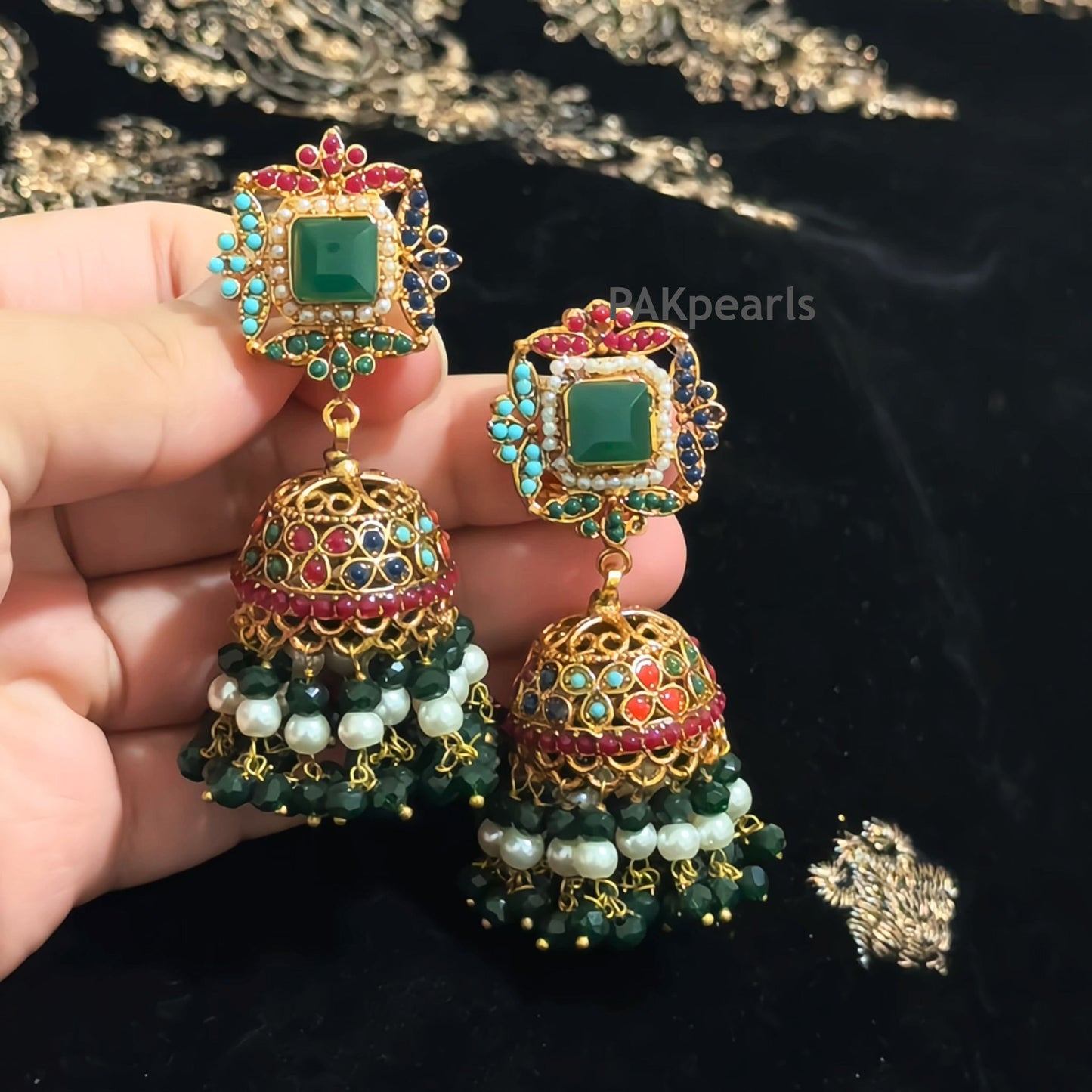 Nauratan Small Pearl Jhamki Earrings - AY09
