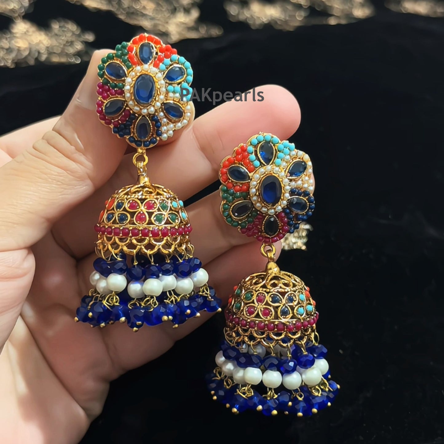 Multicolor Nauratan Jhumki Earrings