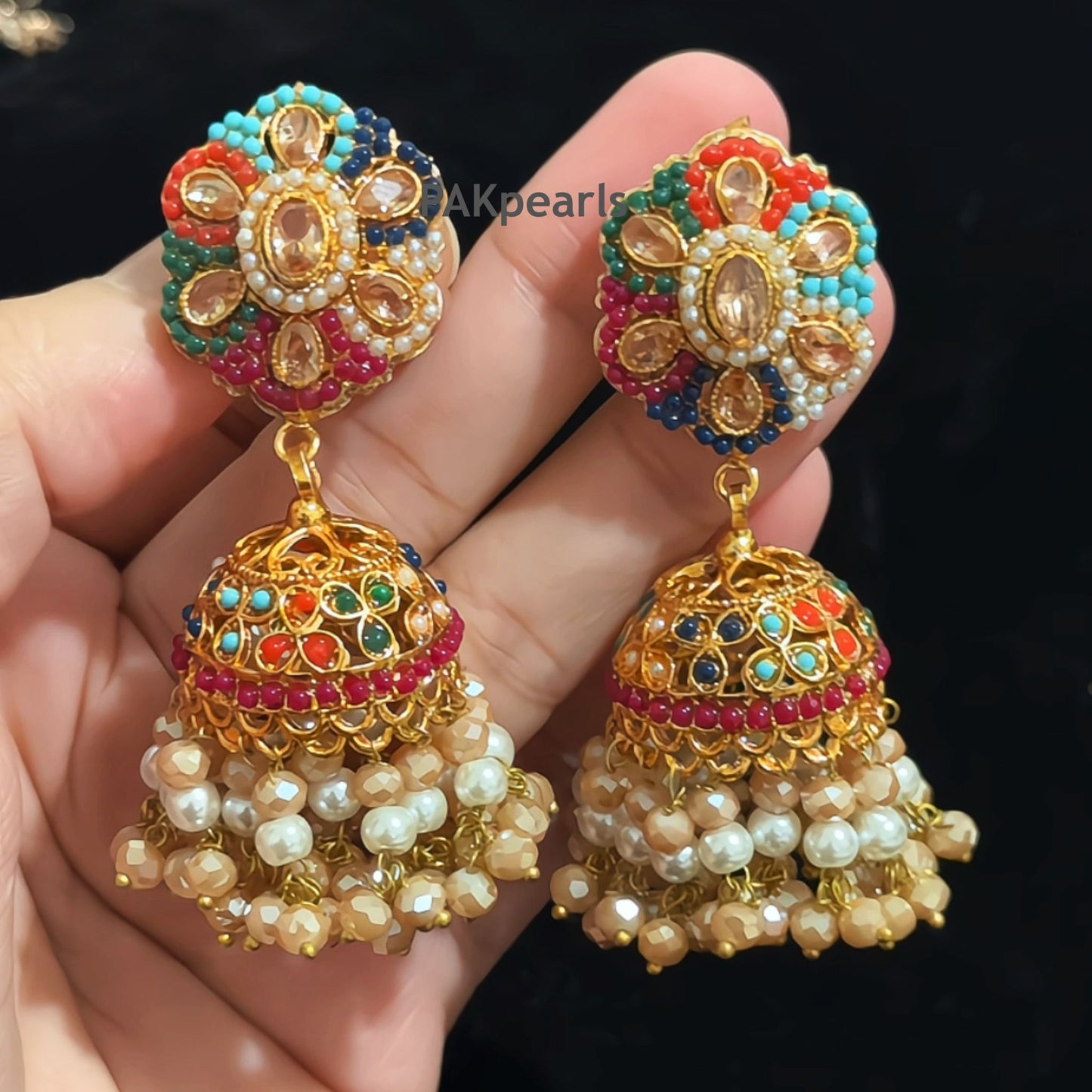 Multicolor Nauratan Jhumki Earrings