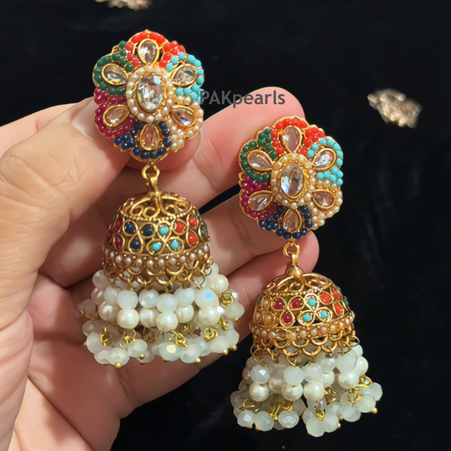 Multicolor Nauratan Jhumki Earrings