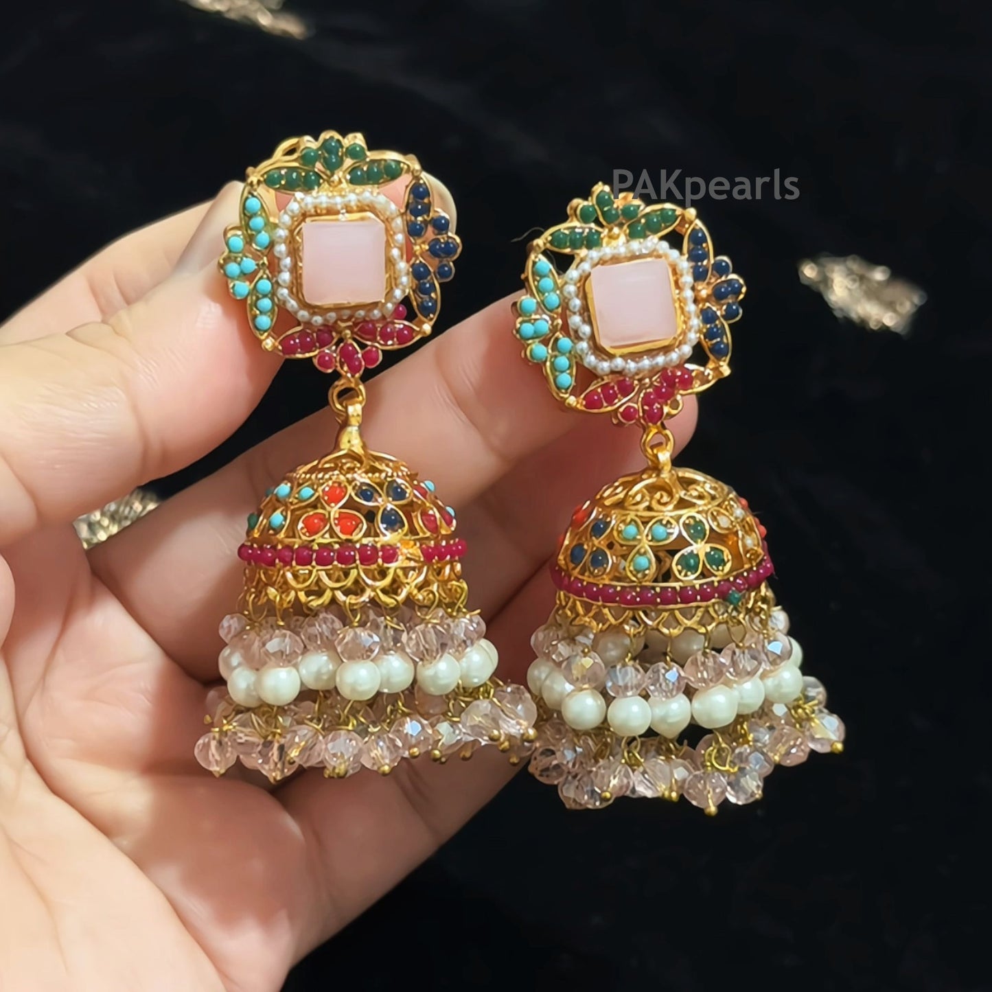 Nauratan Small Pearl Jhamki Earrings - AY09