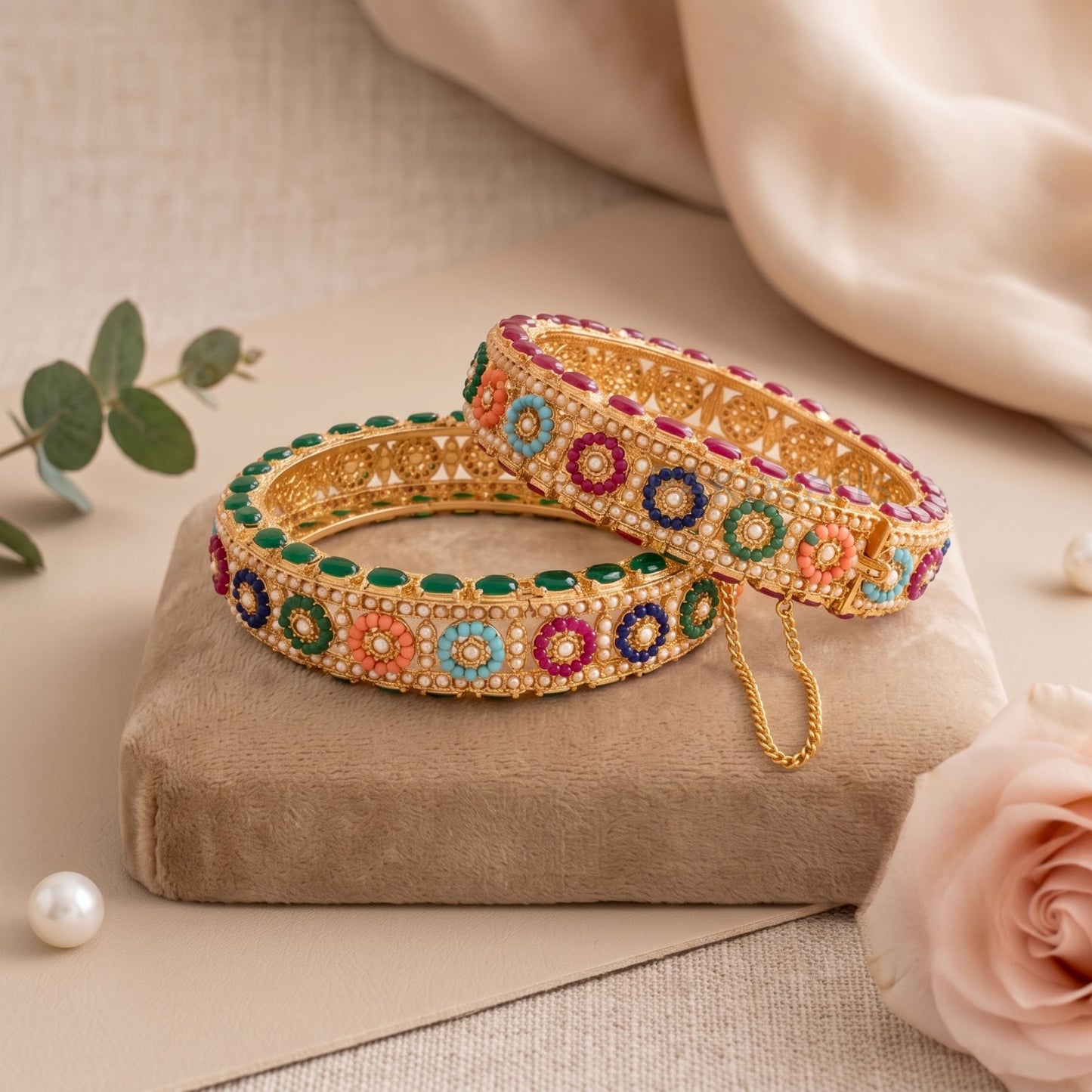Premium Nauratan Pakistani Bangles Set