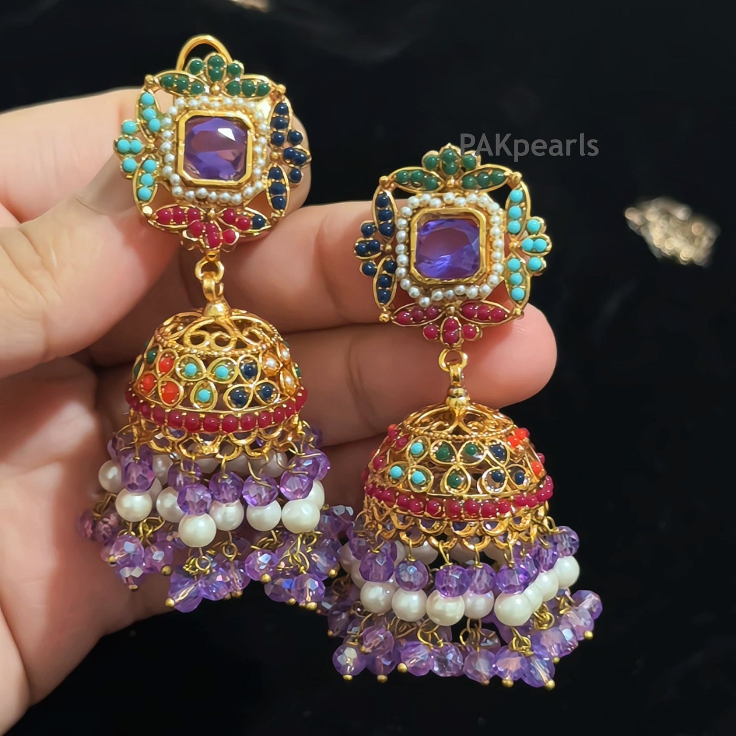Nauratan Small Pearl Jhamki Earrings - AY09