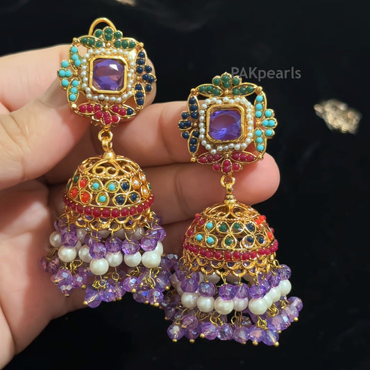 Nauratan Small Pearl Jhamki Earrings - AY09