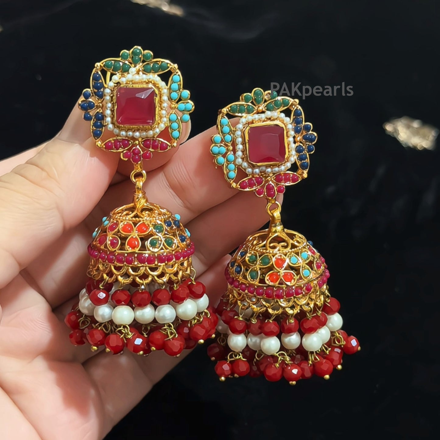 Nauratan Small Pearl Jhamki Earrings - AY09