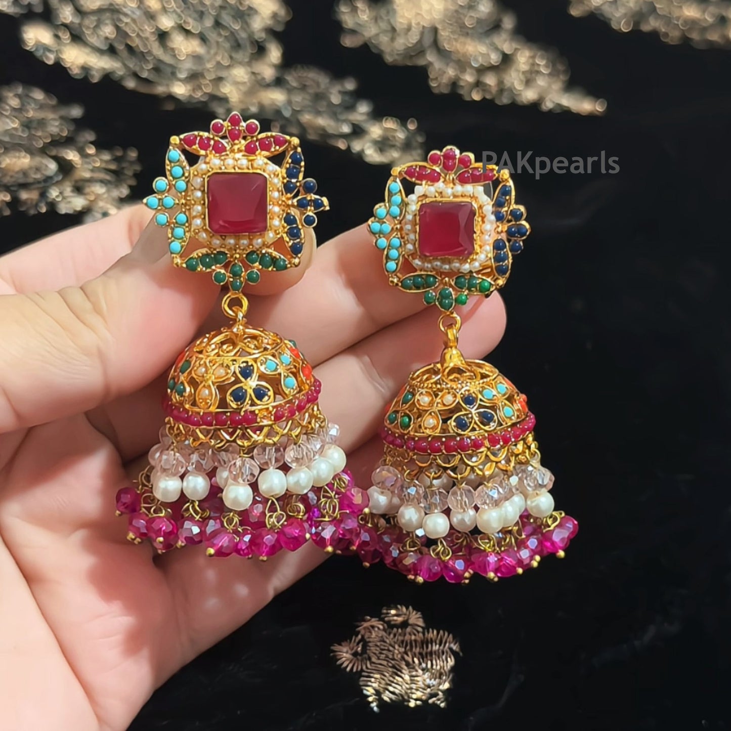 Nauratan Small Pearl Jhamki Earrings - AY09